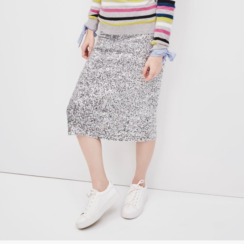 Halogen Sequin Pencil Skirt